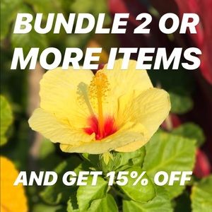 Get 15% off for bundles of 2 or more items